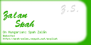 zalan spah business card